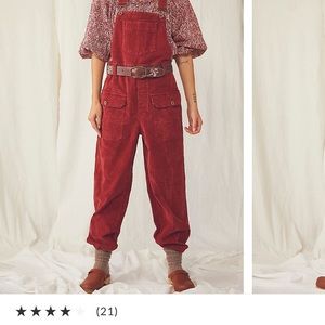 Free People Corduroy Overalls